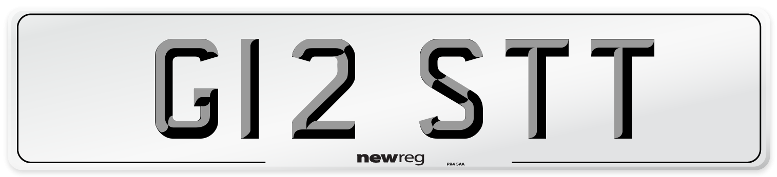 G12 STT Number Plate from New Reg